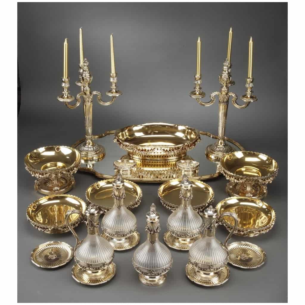 Orfèvre BOIN TABURET – Ensemble de pièces décor de table en vermeil 3