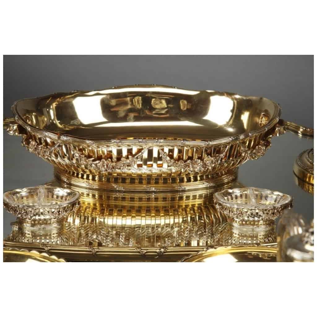Orfèvre BOIN TABURET – Ensemble de pièces décor de table en vermeil 6