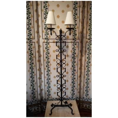 Wrought iron floor lamp 1950 3