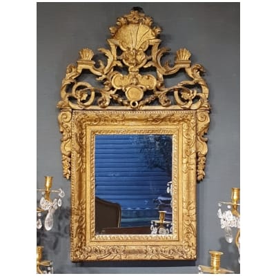 Miroir en bois doré époque Régence 3