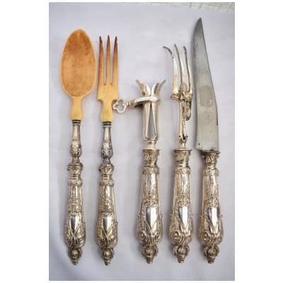 Silver Serving Cutlery Set by Felix Malique