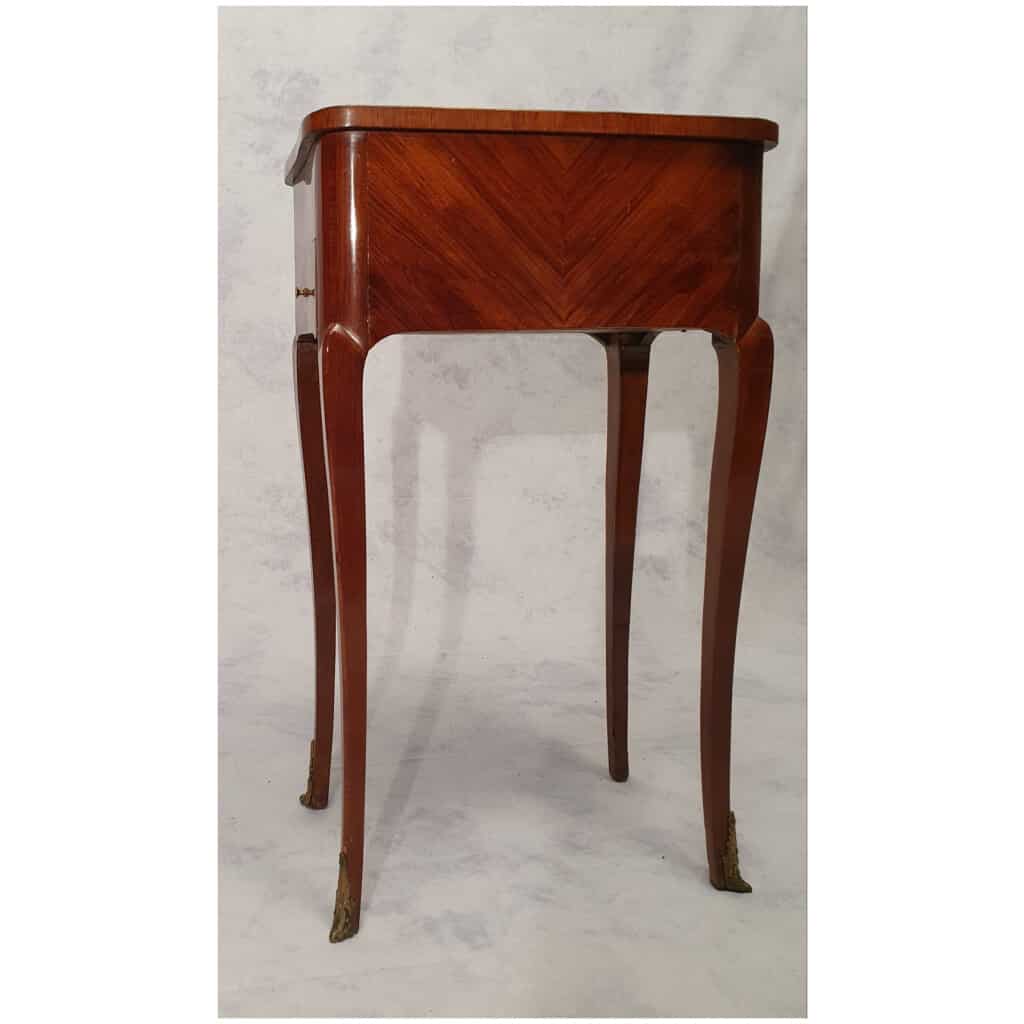 Writing Table Transition Louis XV, Louis XVI – Marquetry – Rosewood – 19th 6