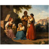 Léopold Robert 1794-1835. Paire De Tableaux. Au Puits Et Le Repos. 11