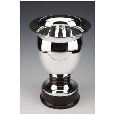 STERLING SILVER VASE MADE BY BRUSSELS GOLDSMITH SIMONET