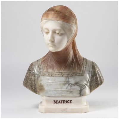 Giuseppe Bessi (1857-1922), Beatrice, marble and alabaster sculpture, XIXe