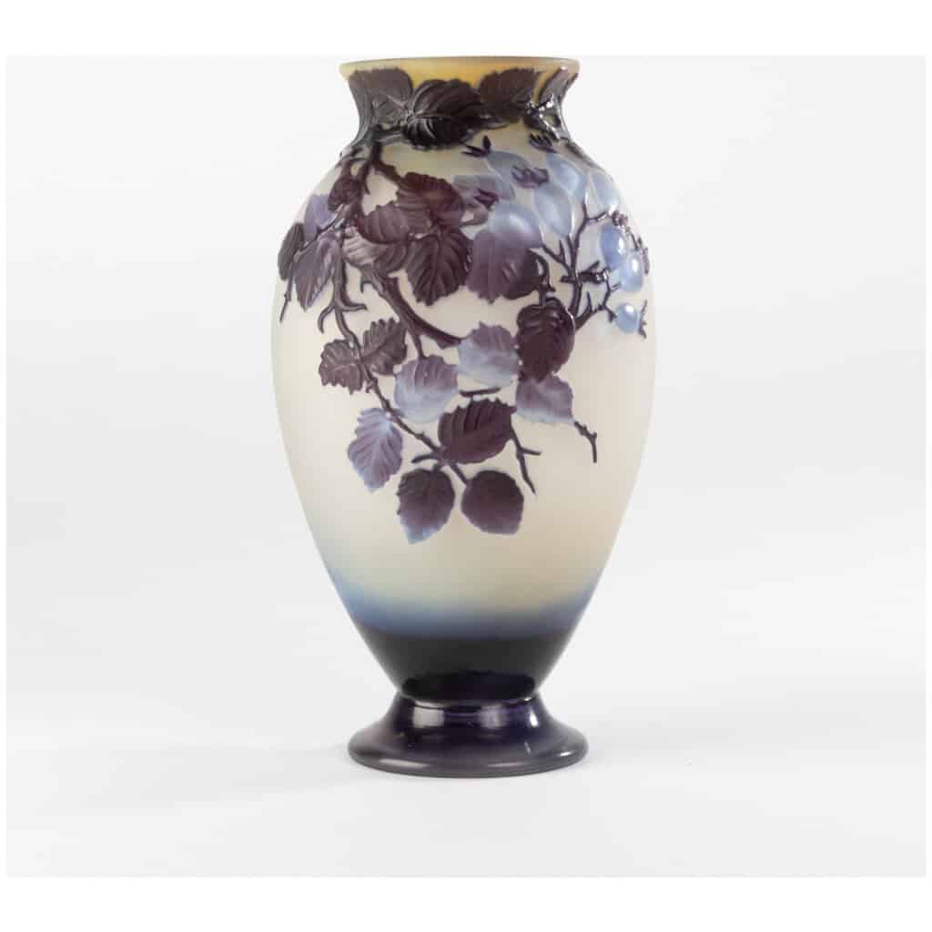 Emile Gallé (1846-1904), multi-layered and blown glass vase decorated with rosehip branches, XIXe 3