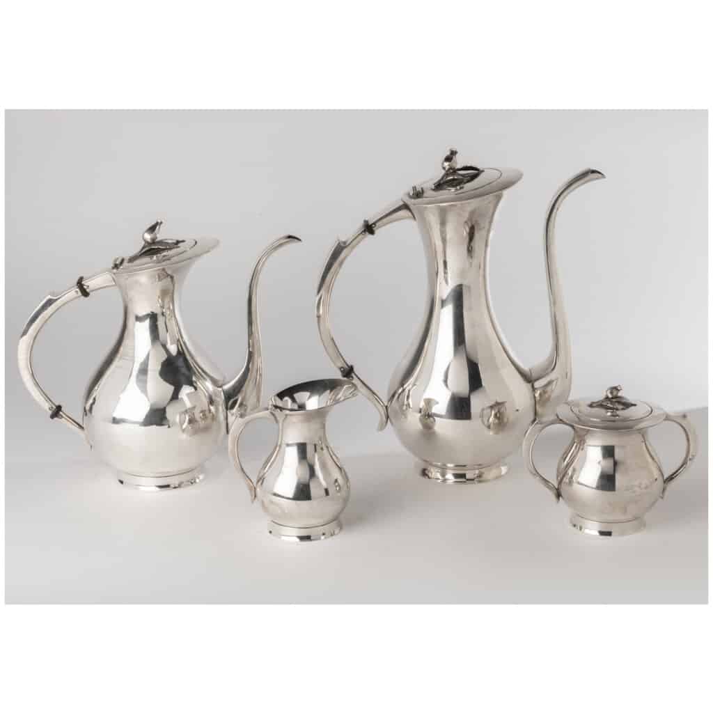 Tea and coffee service, Art Nouveau, in silver, 3th century XNUMX