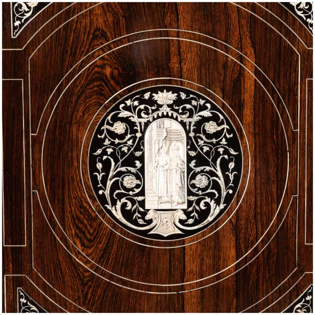 Buffet with two bodies in neo-Renaissance rosewood, XIXand 13