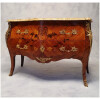 Commode Bombée De Style Louis XV – Marqueterie Florale – Bois De Rose & Palissandre – 19ème 16