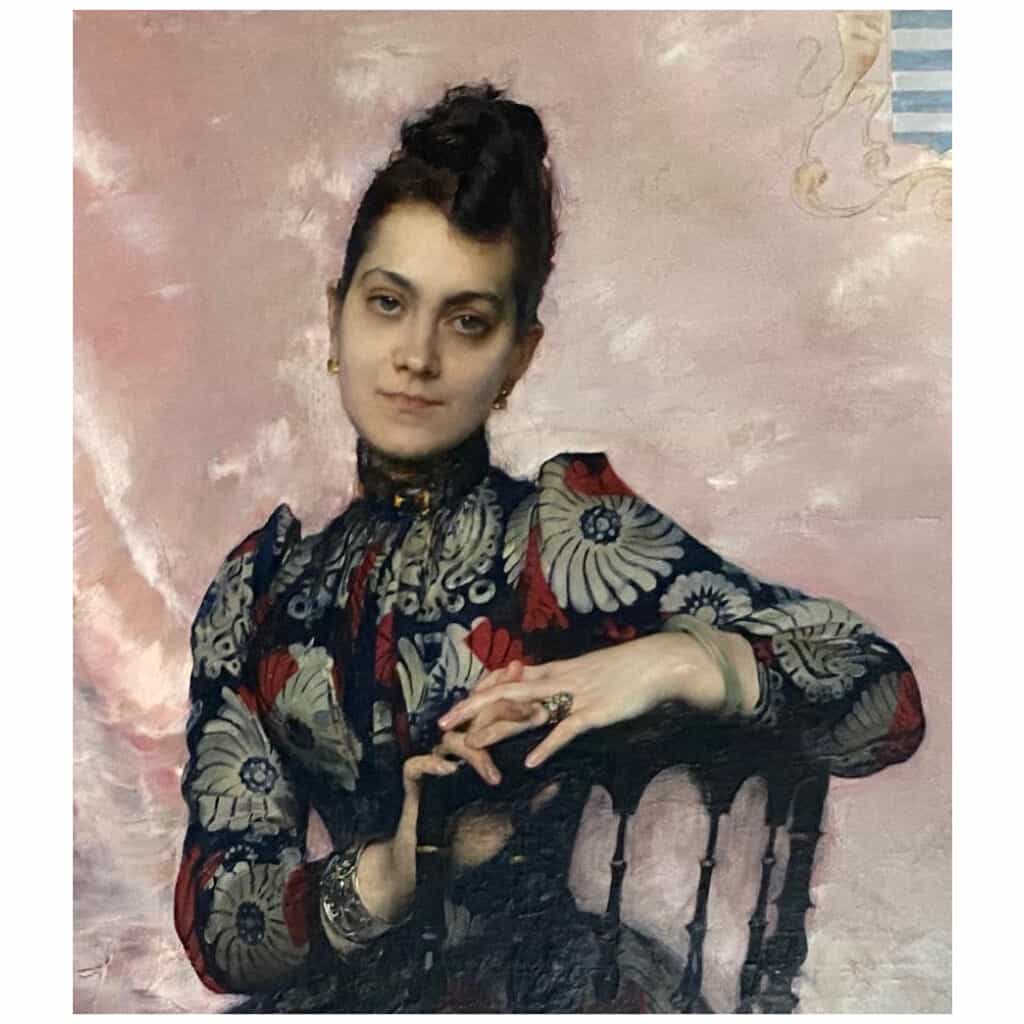 Henri Lucien Doucet (1856-1895), Portrait présumé de Jenny Marie Dumesnil d’Engentes, XIXe 4