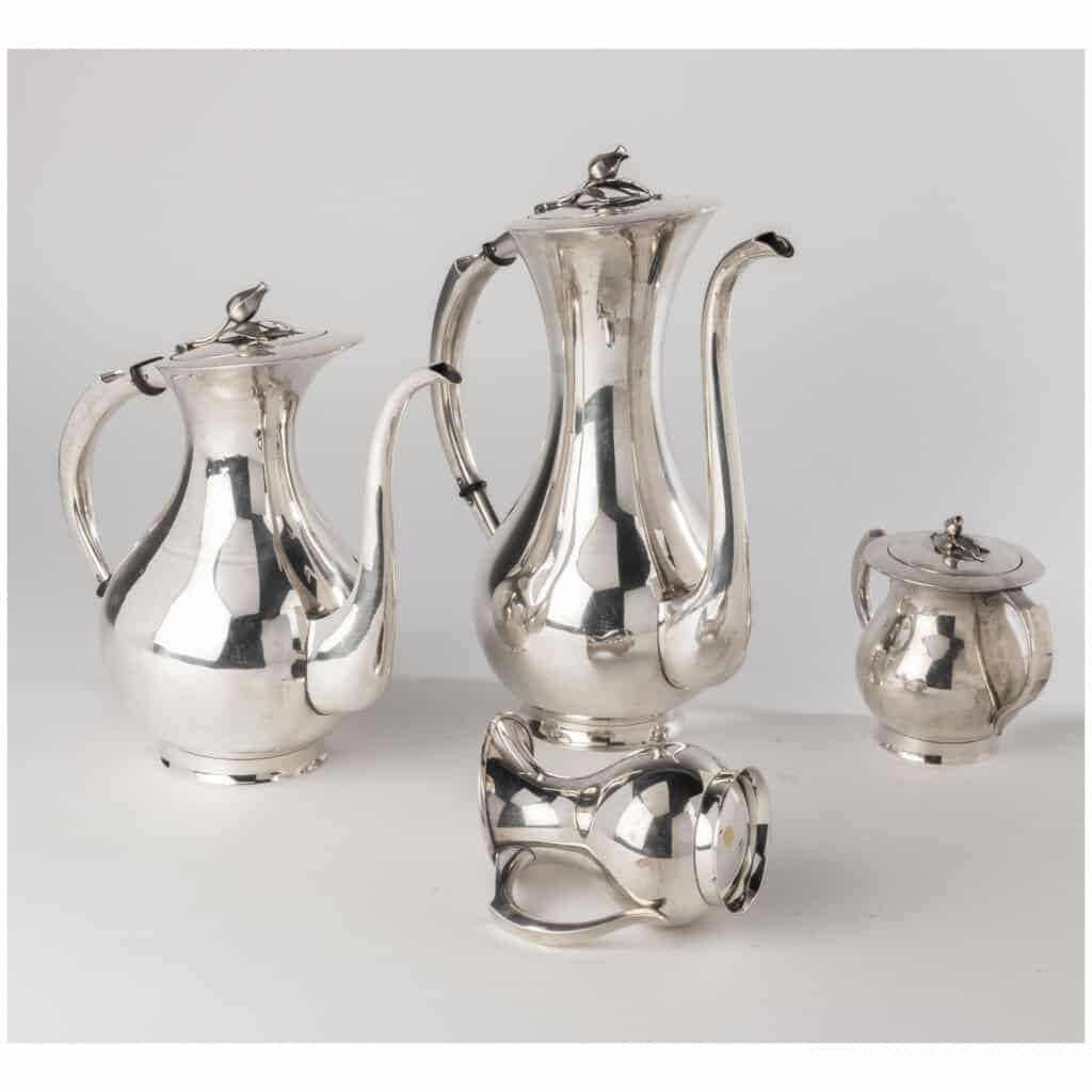 Tea and coffee service, Art Nouveau, in silver, 4th century XNUMX