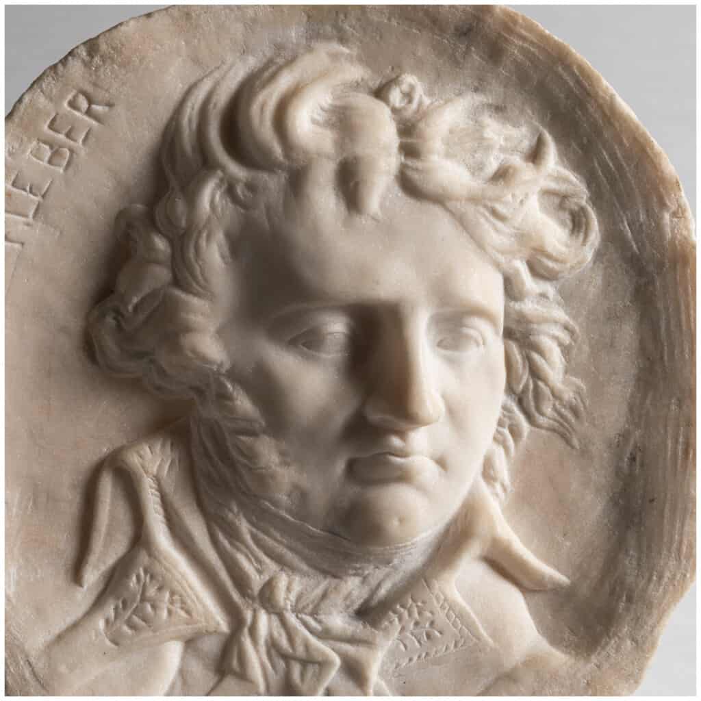 After David d'Angers (1788-1856), "Kleber", marble medallion, XIXe 4