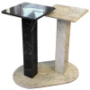 Small Turntable, Black and White Marble 5