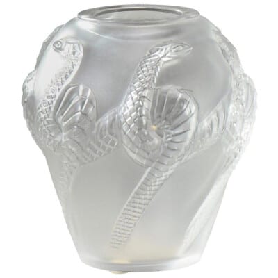 Lalique crystal: "Serpent" vase