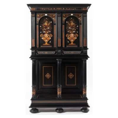 Charles Hunsinger (1823 – 1893) et Charles Adolphe Frédéric Wagner, cabinet marqueté, XIXe