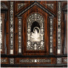 Buffet with two bodies in neo-Renaissance rosewood, XIXand 23