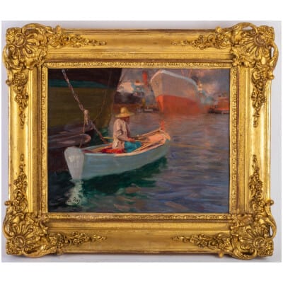 Jacques Marie Omer Camoreyt 1871-1963. Pêcheur Au Port.