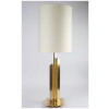 1960 Large Lamp in Golden and Satin Brass, Maison Honoré 9