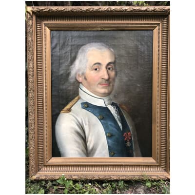 Ecole Française Vers 1800 – Portrait d’Officier Supérieur
