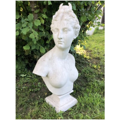 Ancien Et Grand Buste Diane Chasseresse d’Après Houdon – Plâtre- H 80 cm