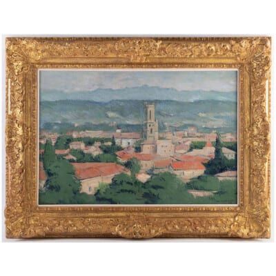 REYMOND Casimir (1893, 1969) école suisse, vue d’Aix-en Provence, daté 1937