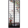 Pair of stained glass windows with nasturtiums signed Champigneulle 11