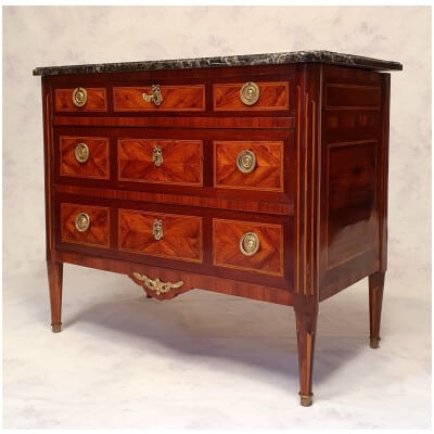 Commode Époque Louis XVI – Bois De Rose & Palissandre – 18ème 3