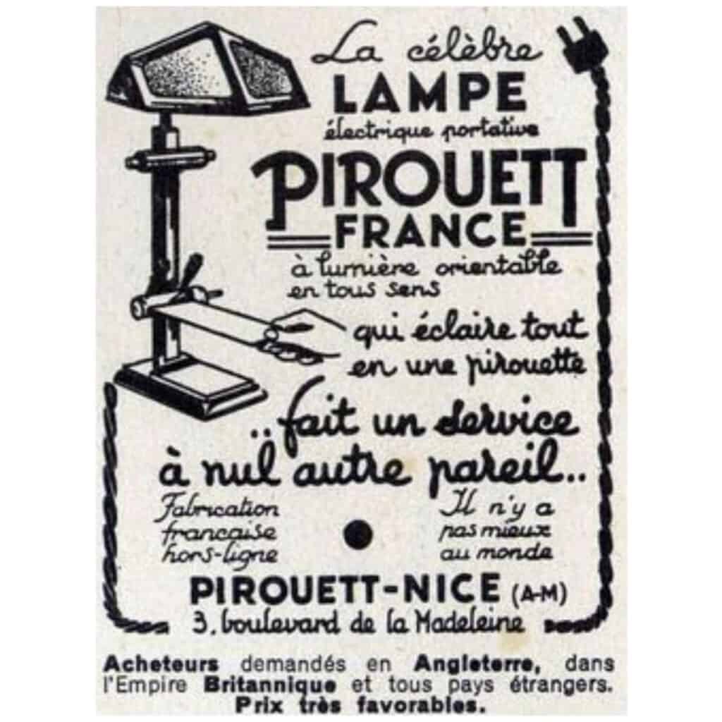 Lampe De Bureau Pirouett – Époque Art Déco – Verre Et Aluminium – Ca 1930 13