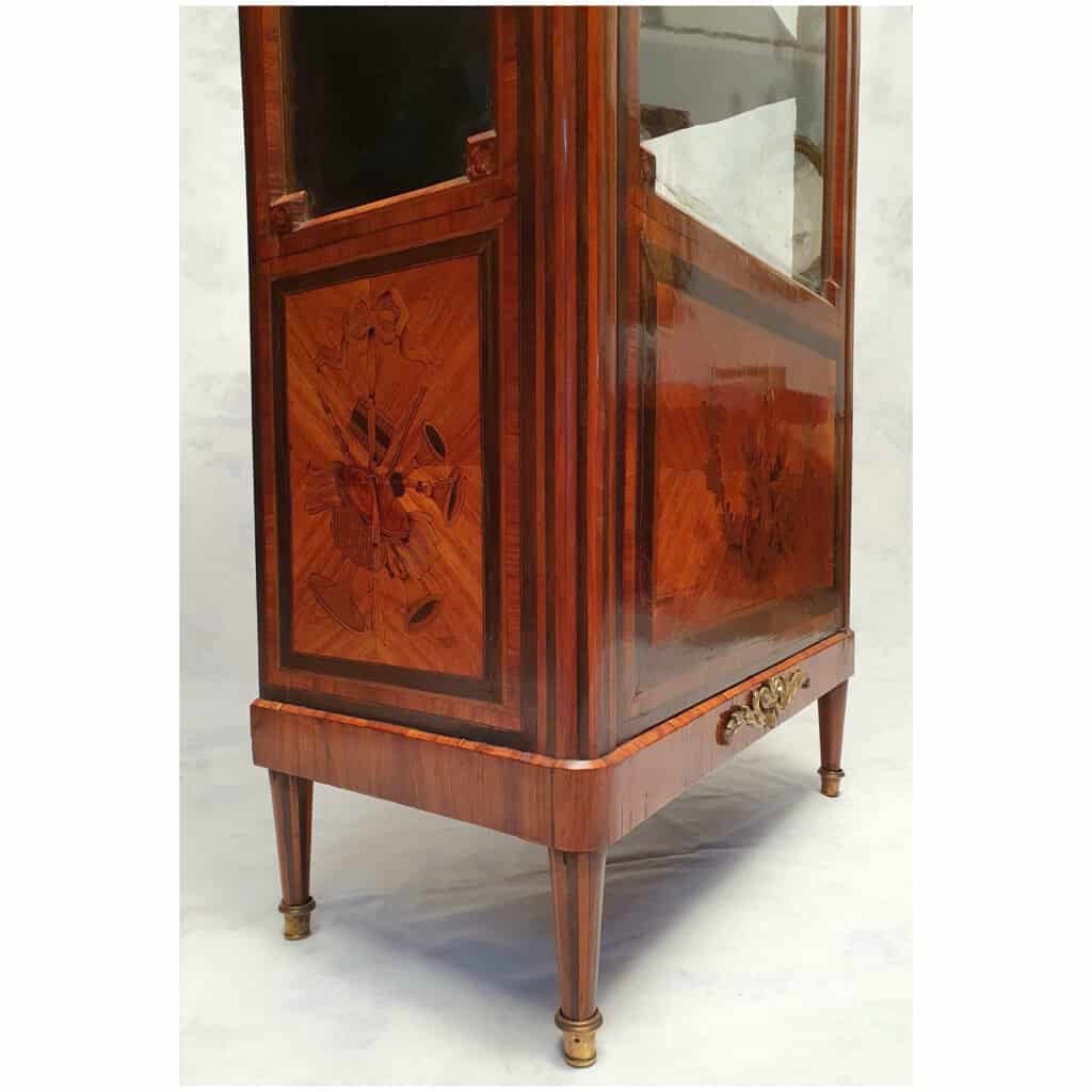 Showcase Louis Style XVI – Marquetry – Amaranth & Rosewood – 19th 9