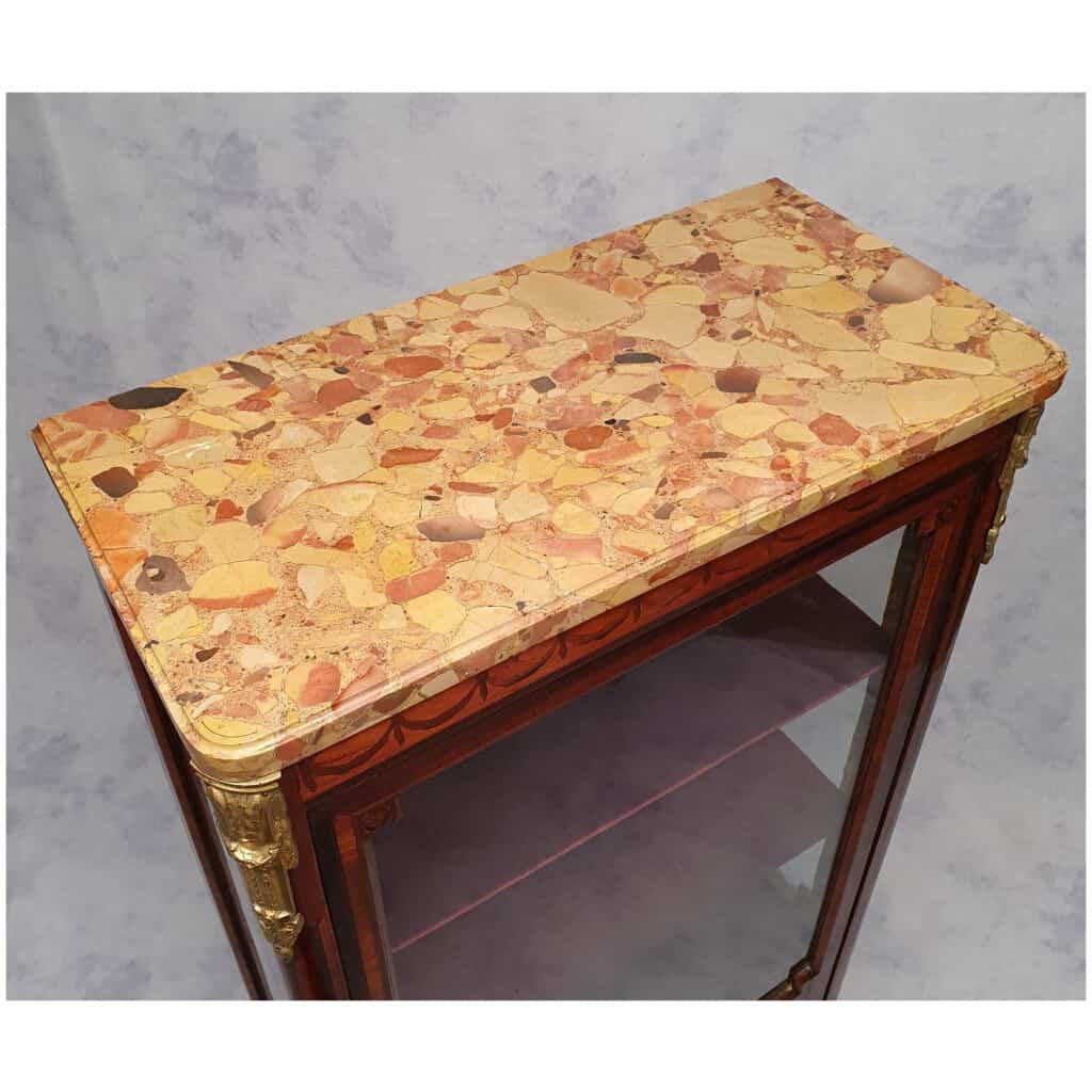 Vitrine Style Louis XVI – Marqueterie – Amarante & Bois De Rose – 19ème 8