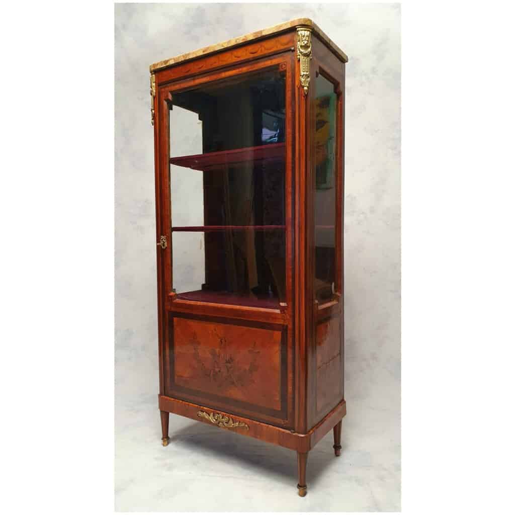 Showcase Louis Style XVI – Marquetry – Amaranth & Rosewood – 19th 3