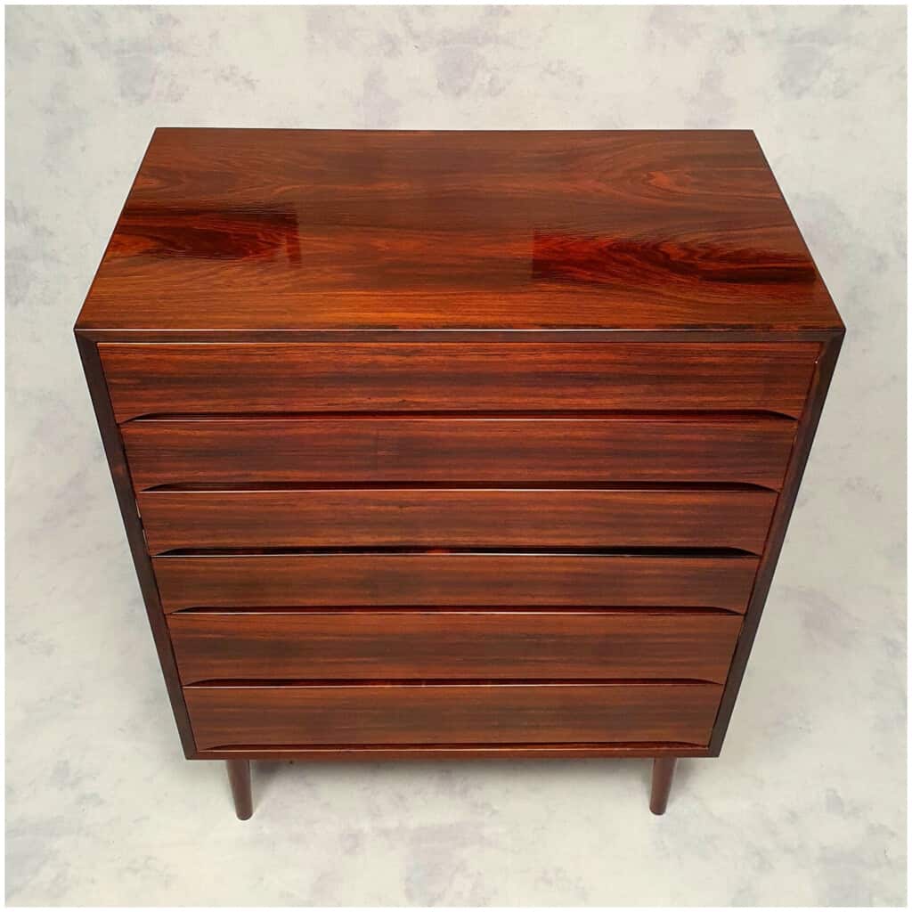 Tallboy High Dresser By Svend Langkilde - Langkilde Møbler - Rosewood - Ca 1950 15