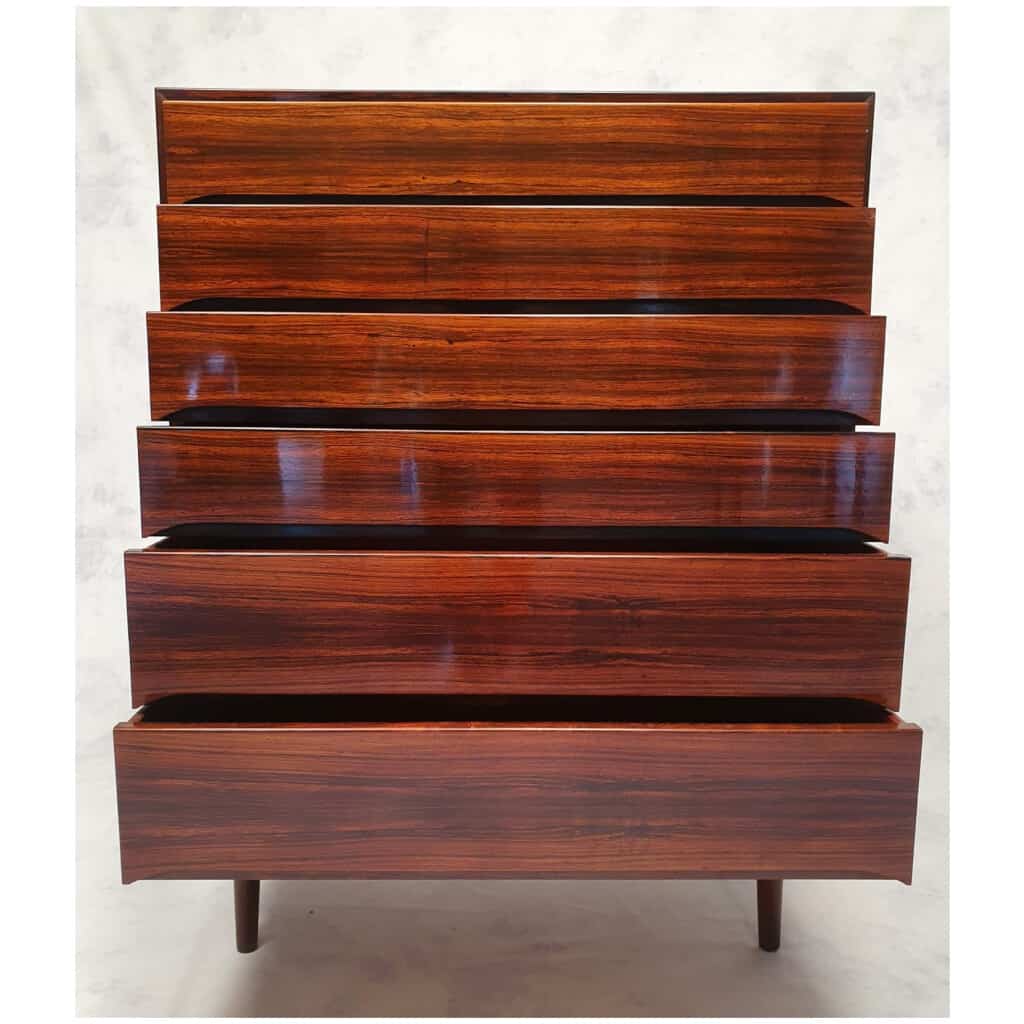 Tallboy High Dresser By Svend Langkilde - Langkilde Møbler - Rosewood - Ca 1950 4