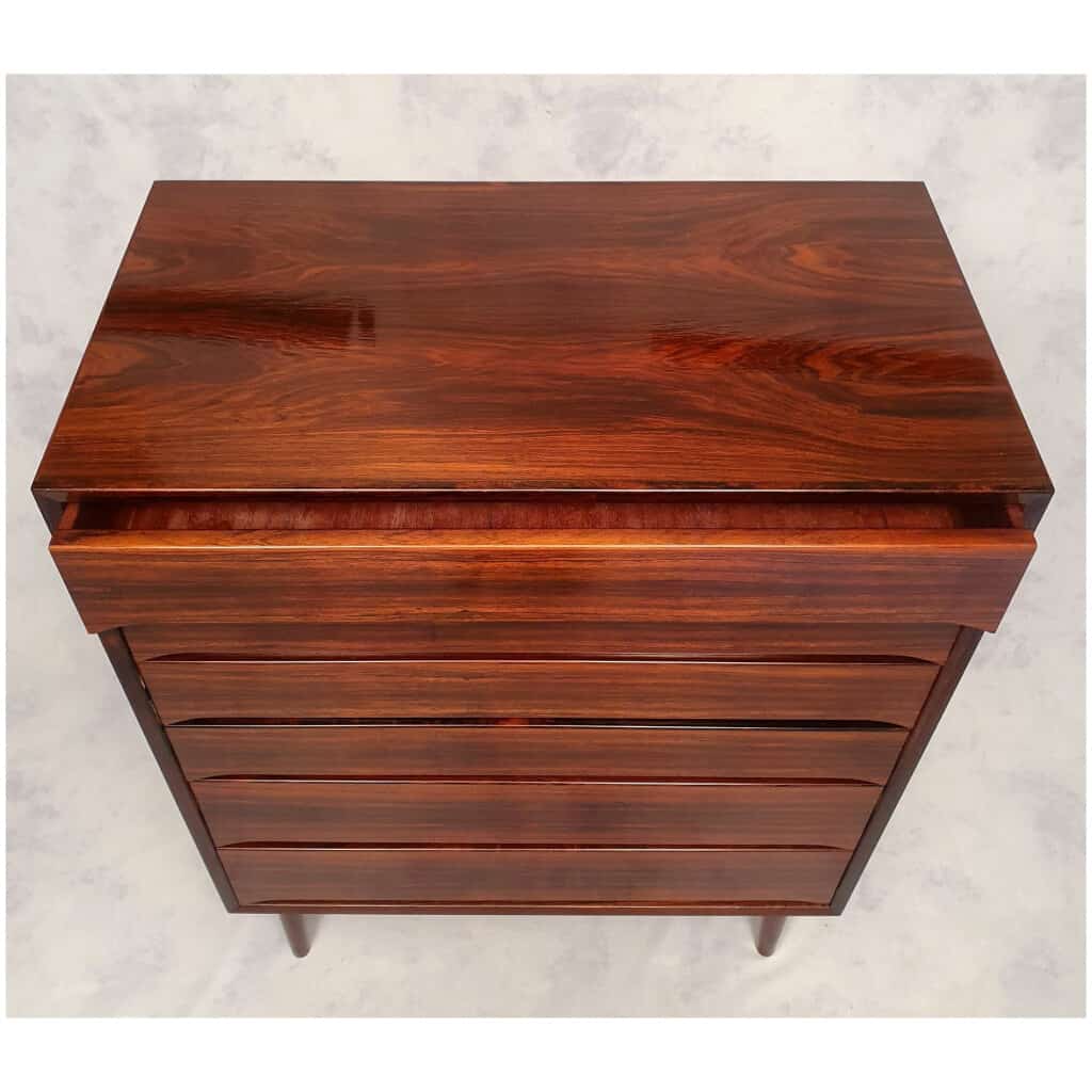 Tallboy High Dresser By Svend Langkilde - Langkilde Møbler - Rosewood - Ca 1950 7