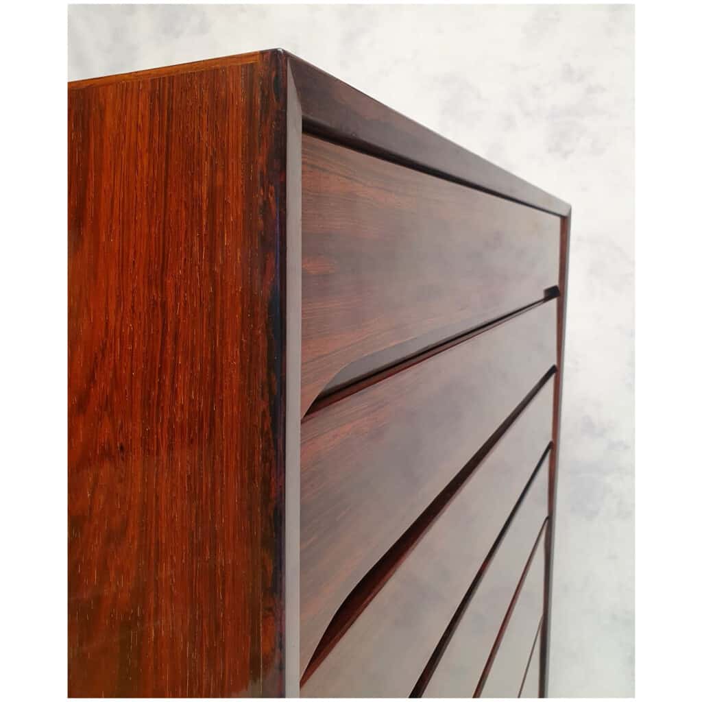 Tallboy High Dresser By Svend Langkilde - Langkilde Møbler - Rosewood - Ca 1950 14