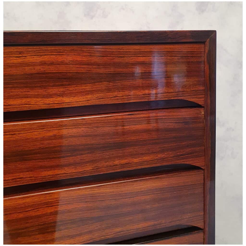 Tallboy High Dresser By Svend Langkilde - Langkilde Møbler - Rosewood - Ca 1950 14