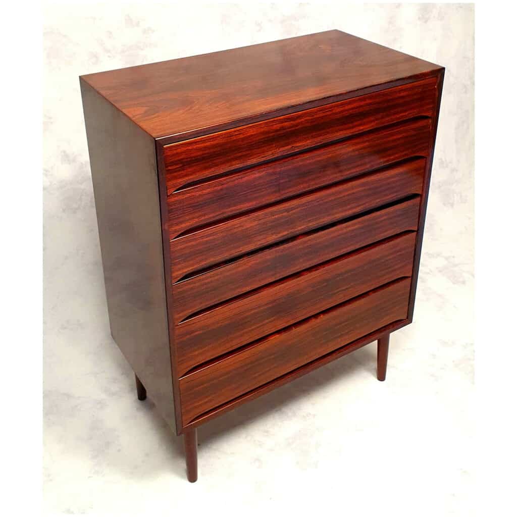 Tallboy High Dresser By Svend Langkilde - Langkilde Møbler - Rosewood - Ca 1950 5