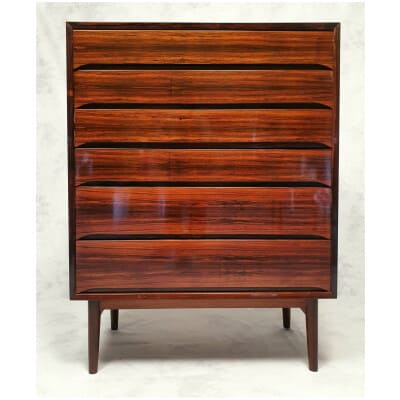 Tallboy High Dresser By Svend Langkilde - Langkilde Møbler - Rosewood - Ca 1950 3