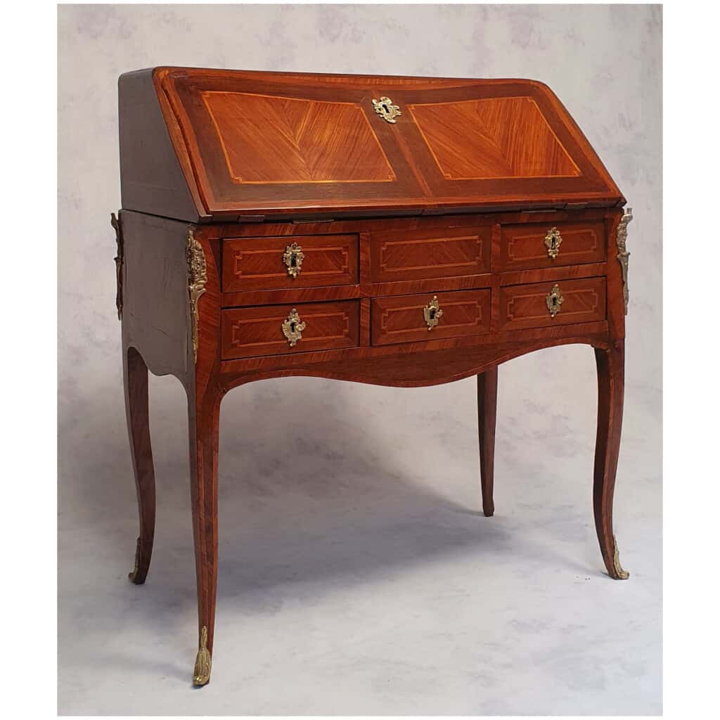 Secrétaire Époque Transition Louis XV, Louis XVI – Bois De Rose & Palissandre – 18ème 4