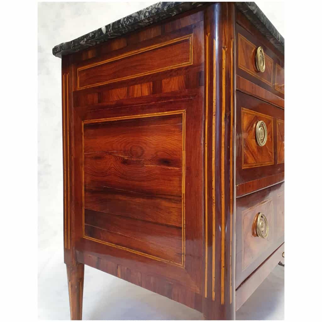 Commode Époque Louis XVI – Bois De Rose & Palissandre – 18ème 9