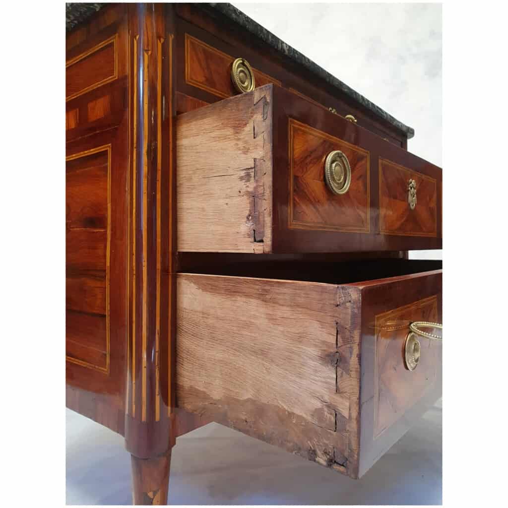 Commode Époque Louis XVI – Bois De Rose & Palissandre – 18ème 12