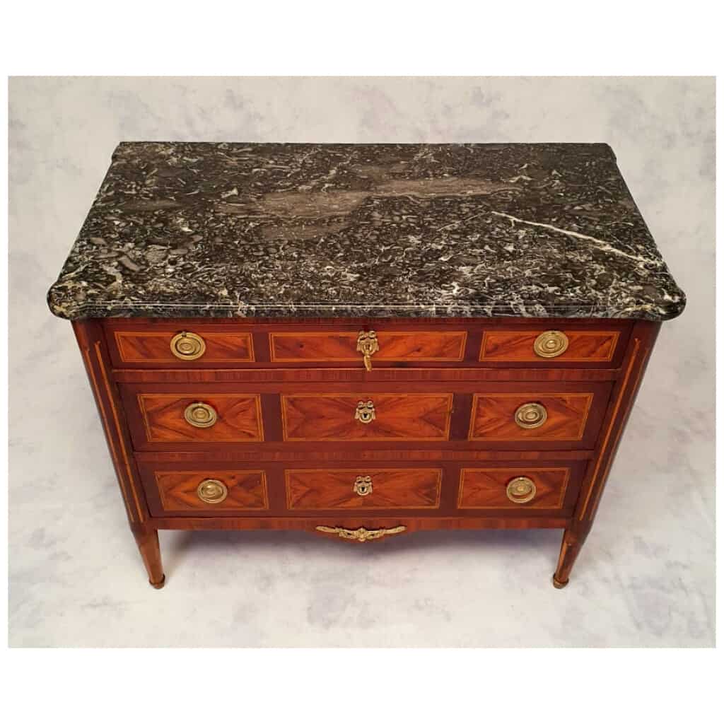 Louis Period Commode XVI – Rosewood & Palisander – 18th 7