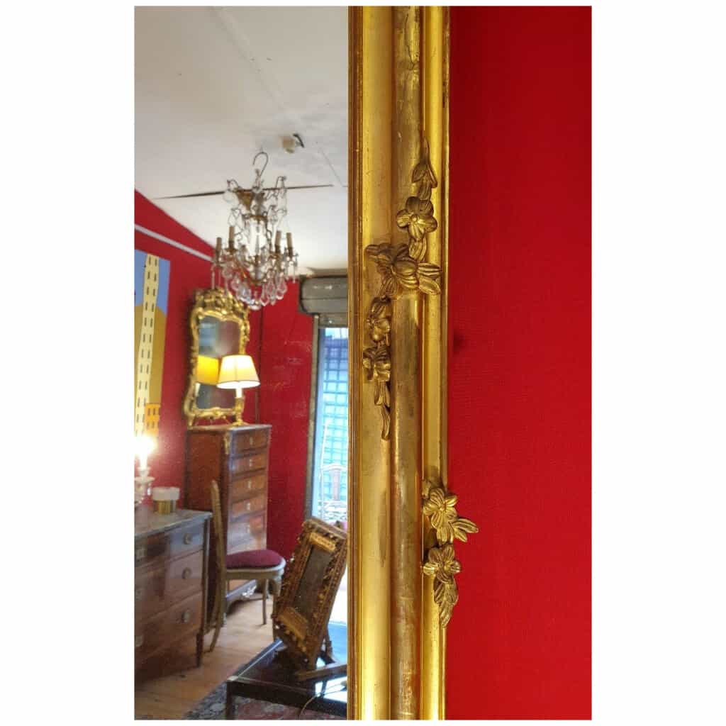 Miroir Style Louis XV – Decor Rocaille – Bois Doré à La Feuille – Fin 18ème 7