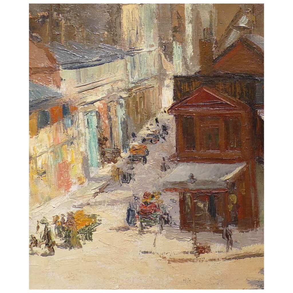 ABEL TRUCHET Louis French Painting Belle Epoque Paris view of Montmartre Oil on canvas signed 7