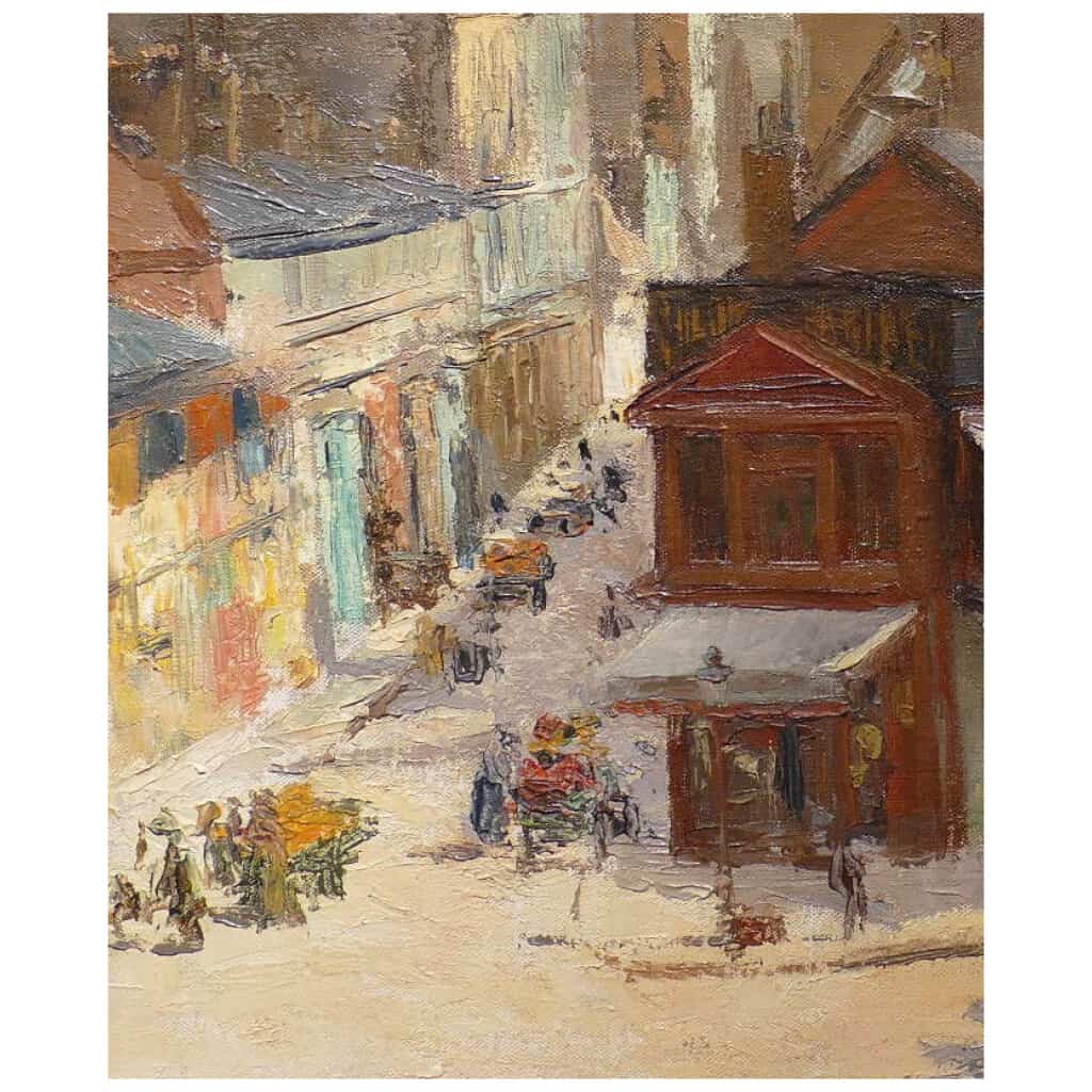 ABEL TRUCHET Louis Peinture Française Belle Epoque Paris vue de Montmartre Huile sur toile signée 7