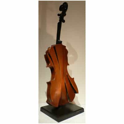 ARMAN 20th Century Bronze Sculpture Signed Violin Coupé III Modern Art