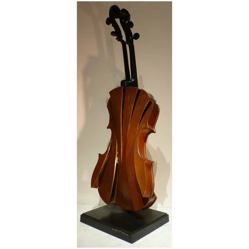 ARMAN 20th Century Bronze Sculpture Signed Violin Coupé III Modern Art 8
