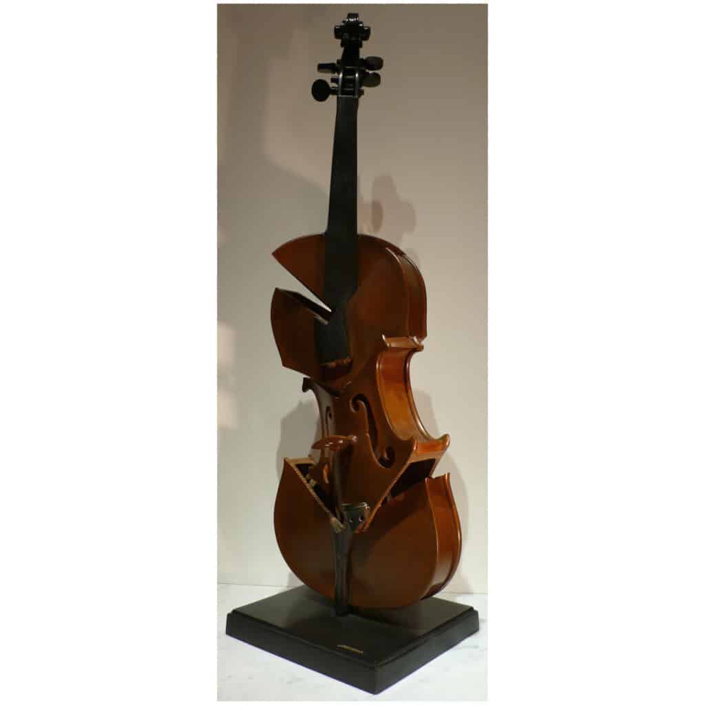 ARMAN Sculpture en bronze 20ème siècle signée Violon coupé II Hommage à Picasso Art moderne 10