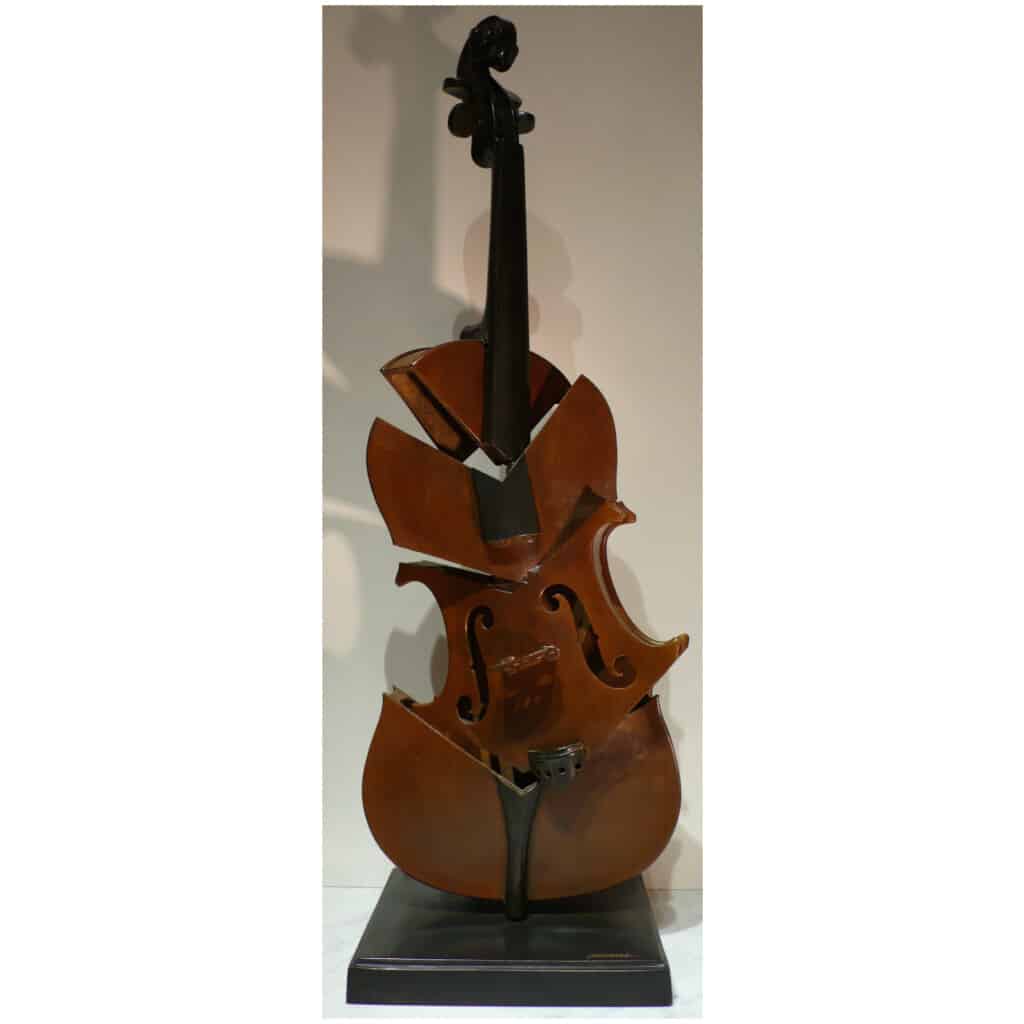 ARMAN 20th century bronze sculpture signed Violin coupe II Homage to Picasso Modern art 4