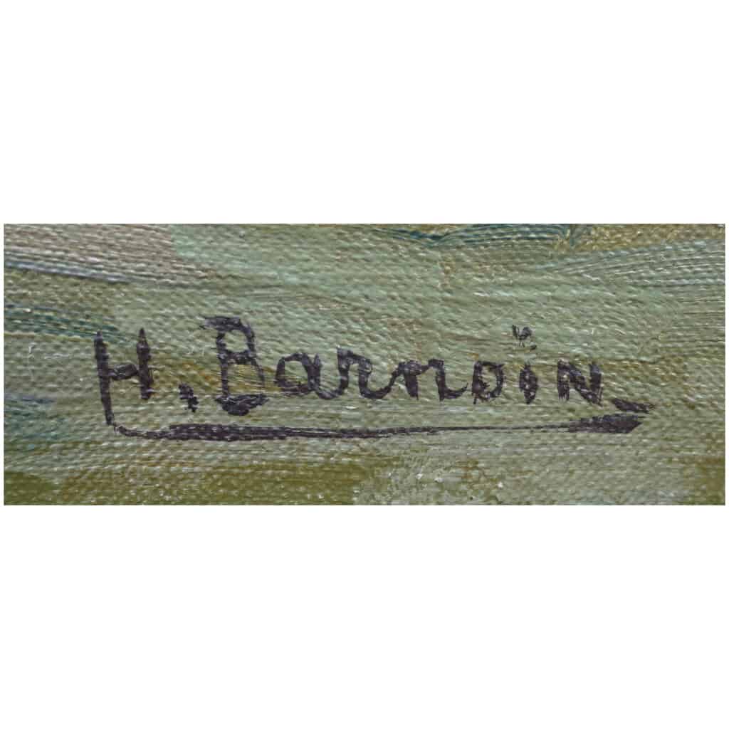 BARNOIN Henri tableau 20ème siècle Bretagne port de Concarneau Peinture huile sur toile signée 4